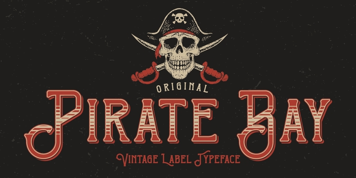Beispiel einer Pirate Bay-Schriftart #1